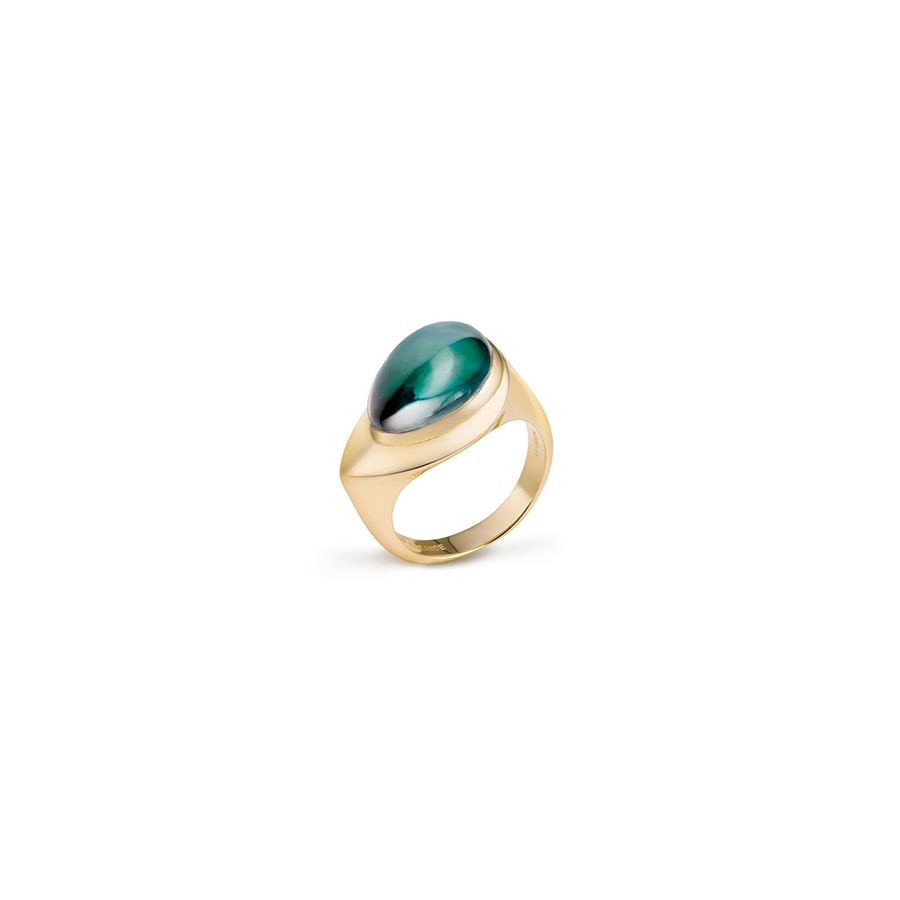 Chevalier in bronzo con cabochon verde AURUM | AN1 GCBRO VP